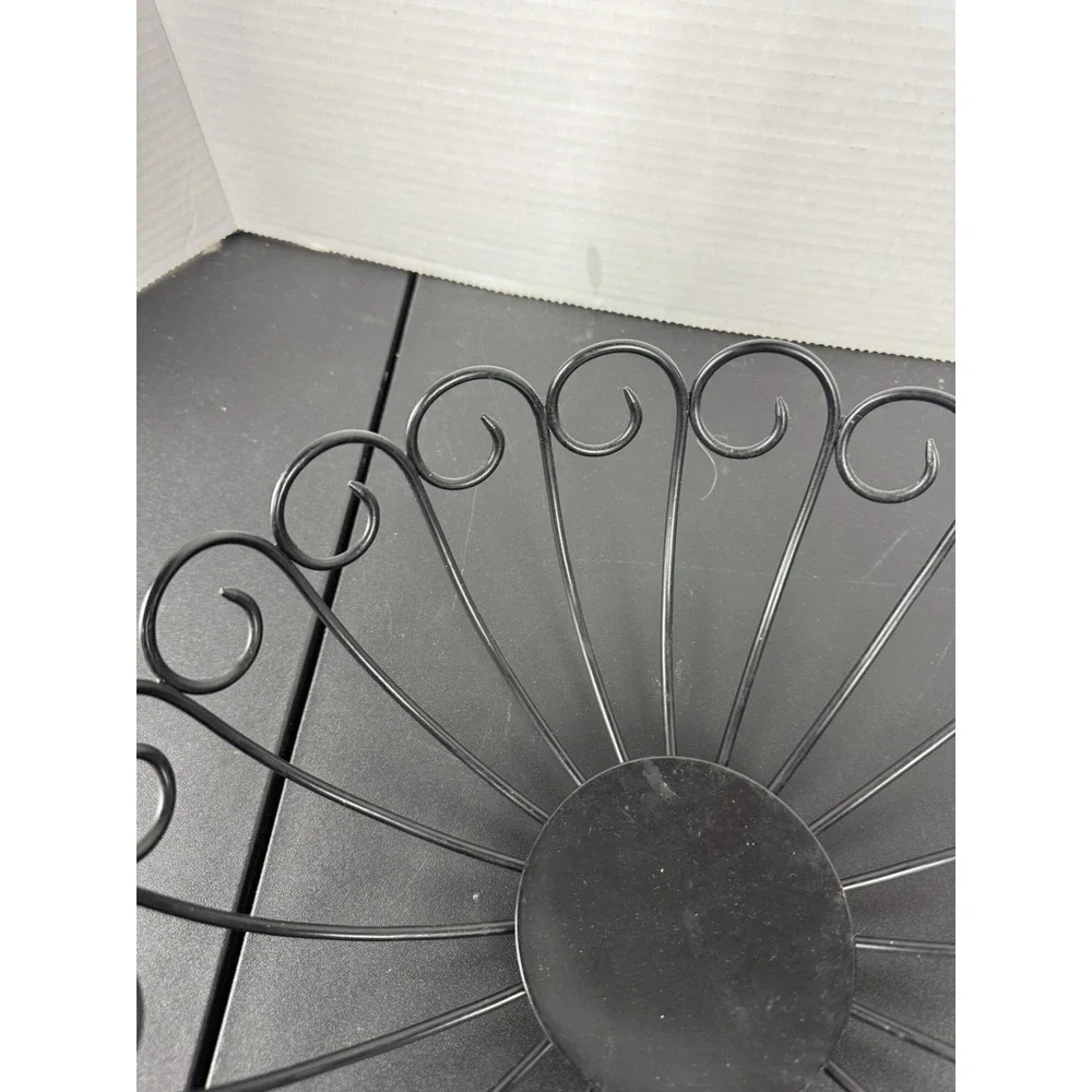 Metal‎ Fruit basket centerpiece black scroll